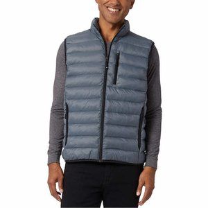 32 Degrees Men's Lightweight Puffer Vest Gray